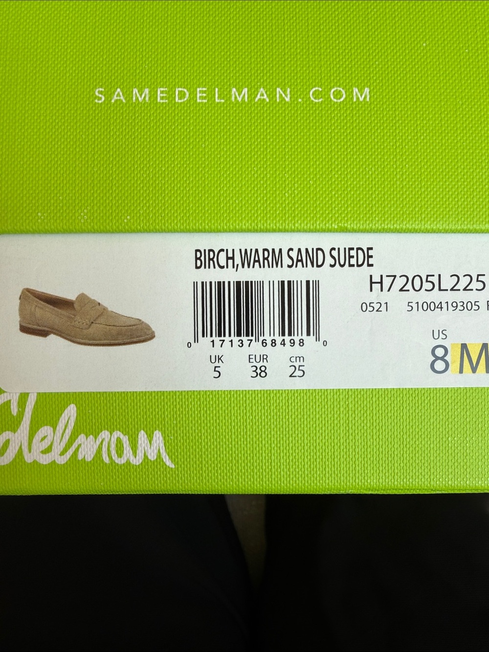 Sam Edelman Women’s Birch Suede loafer. Warm sand. Size 8. New in Box - Picture 8 of 9